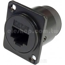 RJ45 插座 盤面安裝，D型 RJ45 Cat5E 面板安裝插座