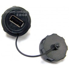 USB 插座、盤面固定連接器，USB2.0 面板安裝防水插座