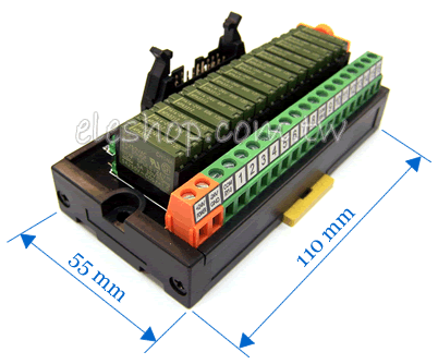 I/O繼電器端子台 尺寸圖